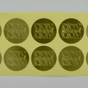 QOVF Certificate Gold Foil Seals