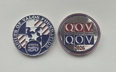 Purchase new QOVF Shop items: Quilts of Valor 2026 Challenge Coins and Quilt Kits today!